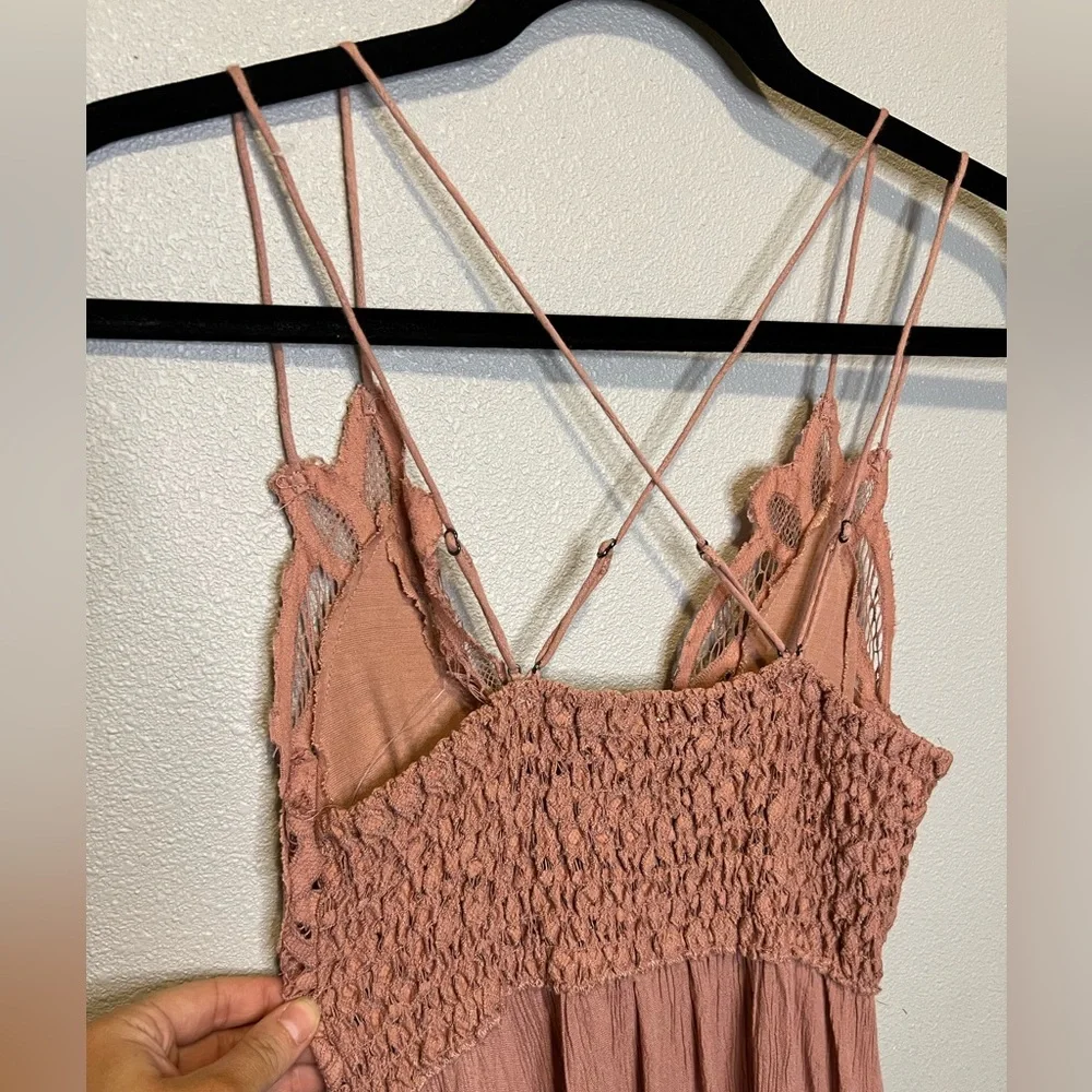 NWT Free People Adella Dress in Rose Size S and M - Picture 9 of 13